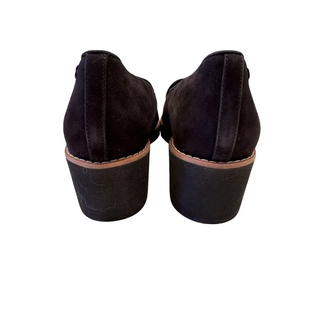Vionic Willawedge Black Suede Size 9 NWOB Orthotic Arch Support